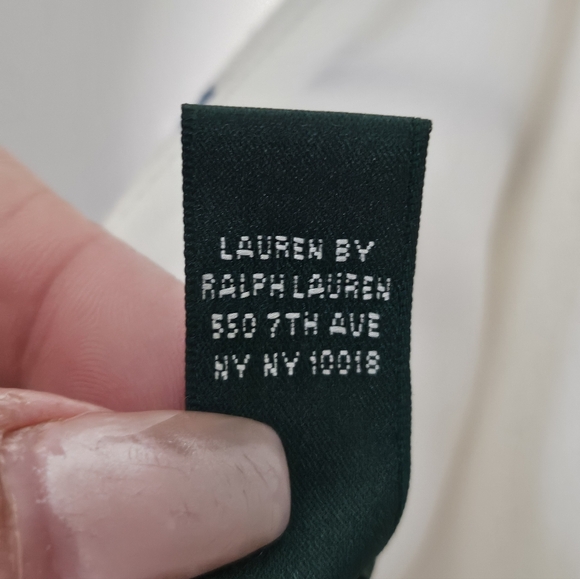 Lauren Ralph Lauren Women's 100% Linen White Blue Striped Midi Dress Sz 6. - Picture 14 of 16